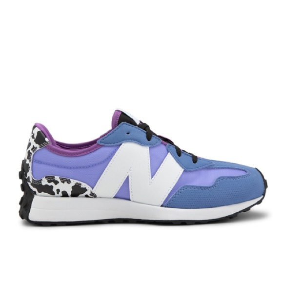 New Balance Shoes - New Balance 327 Purple Cow Print Sneakers Size 7Y/8.5 Women’s